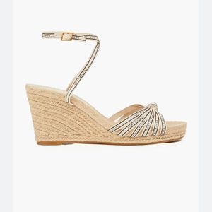Tory Burch “Tory” Ribbon Wedge Espadrilles Sz 5.5 Monday Madness Markdown!